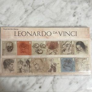 Royal mail mint stamps, Leonardo da Vinci‎